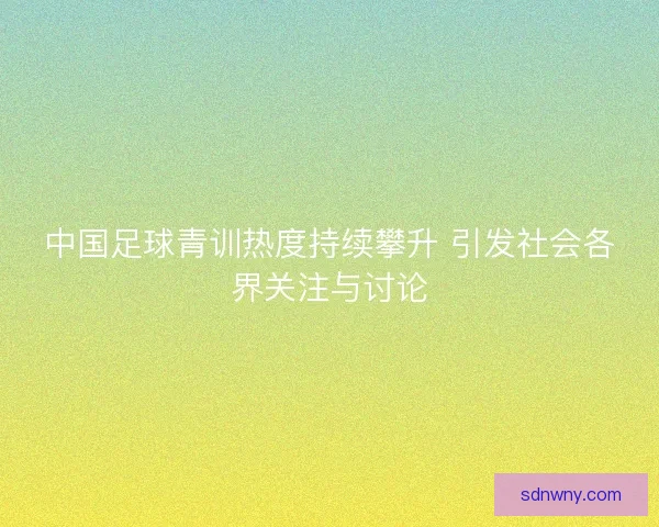 中国足球青训热度持续攀升 引发社会各界关注与讨论