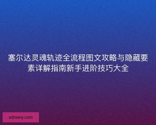 塞尔达灵魂轨迹全流程图文攻略与隐藏要素详解指南新手进阶技巧大全